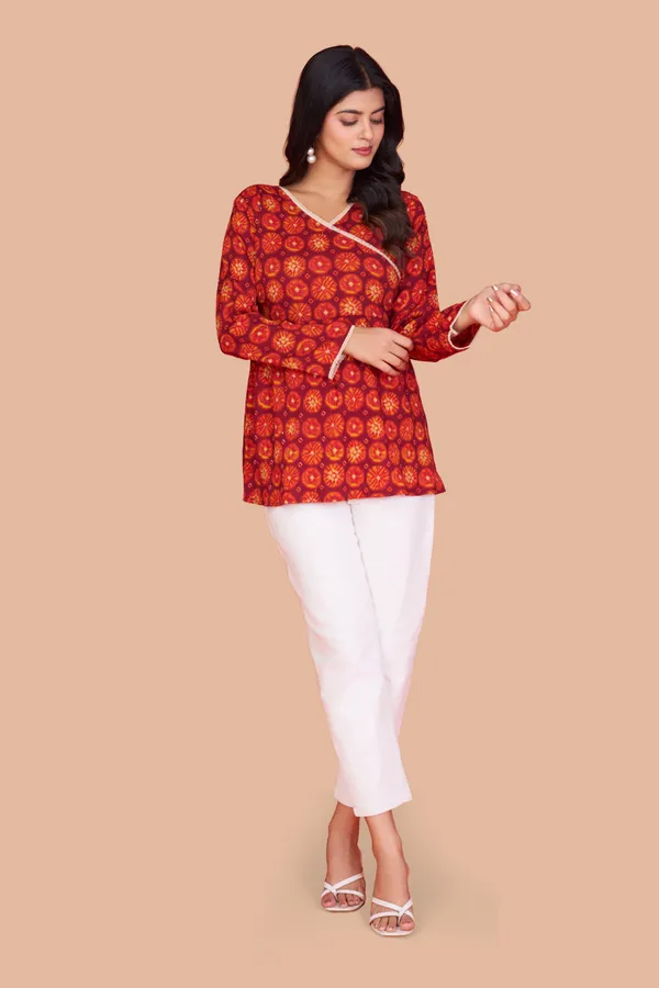 Printed_Tunic_with_V-Neck_for_Women