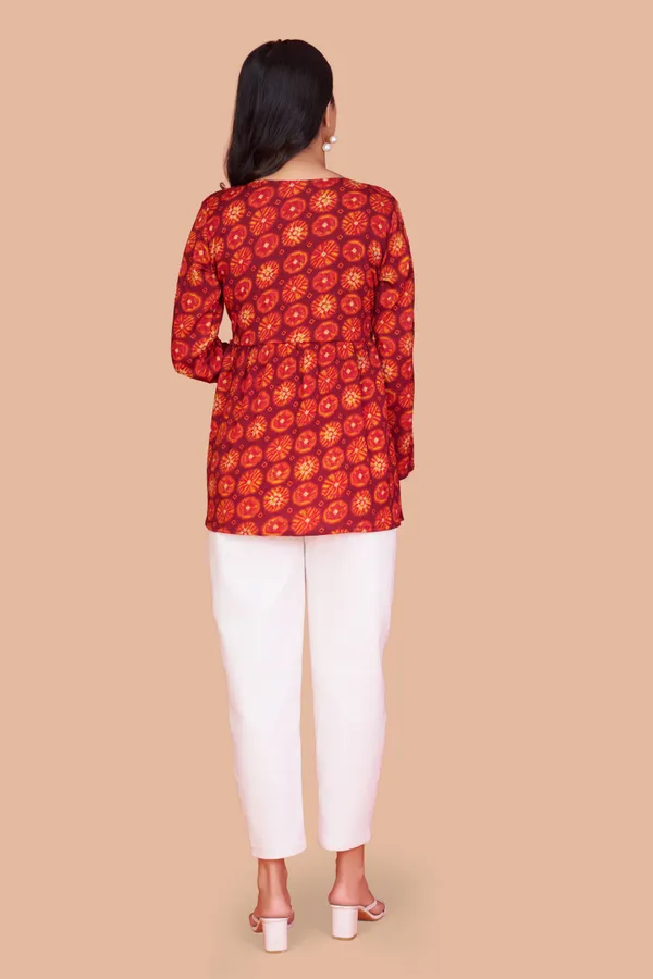 Printed_Tunic_with_V-Neck_for_Women