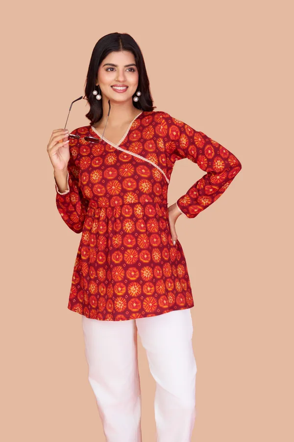 Printed_Tunic_with_V-Neck_for_Women