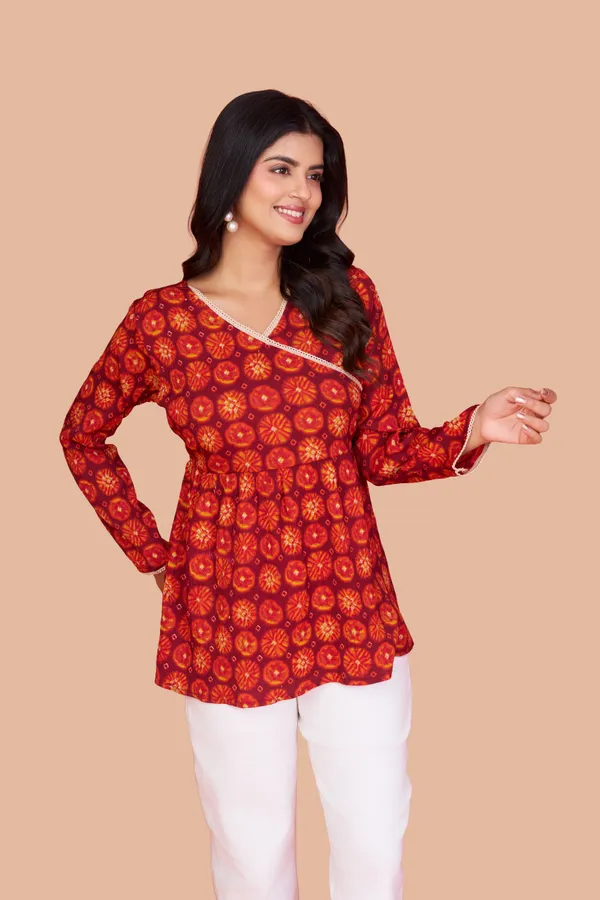 Printed_Tunic_with_V-Neck_for_Women