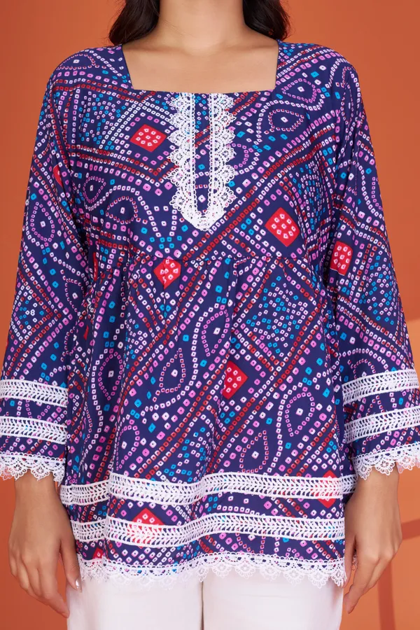 Women's_Printed_Delta_Silk_Tunic_with_Lace_Detailing_and_Square_Neck