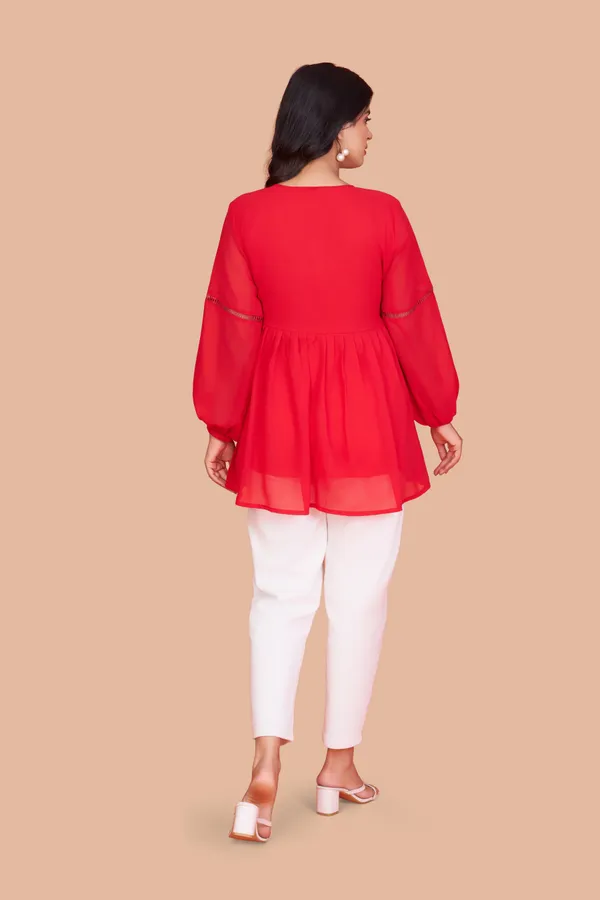 Women's_Red_Georgette_Tunic_with_Floral_Printed_Yoke_and_Flared