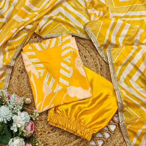 Yellow_Floral_Printed_Chinon_Suit_Set_with_Dupatta