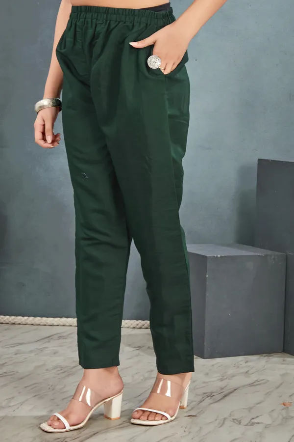 Green_Plain_Kurta_Pant_With_Dupatta_Suit