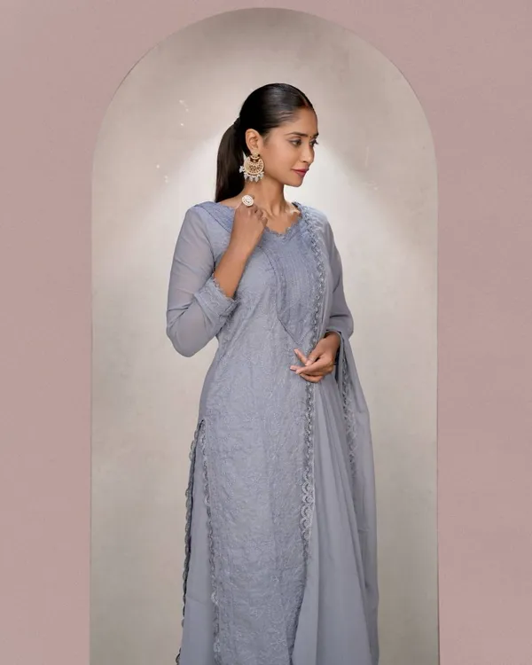 Grey_Embroidered_Kurta_Palazoo_with_Dupatta