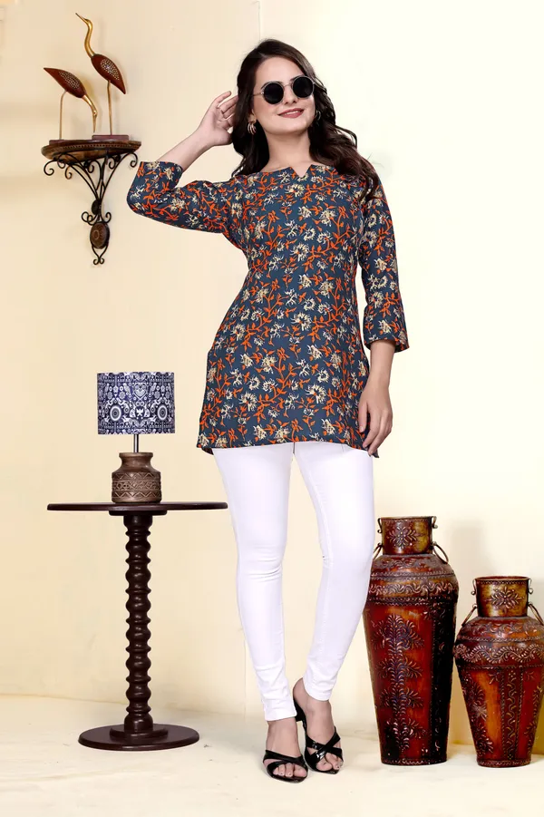 Navy_Blue_Cotton_Printed_Tunic_For_Woman