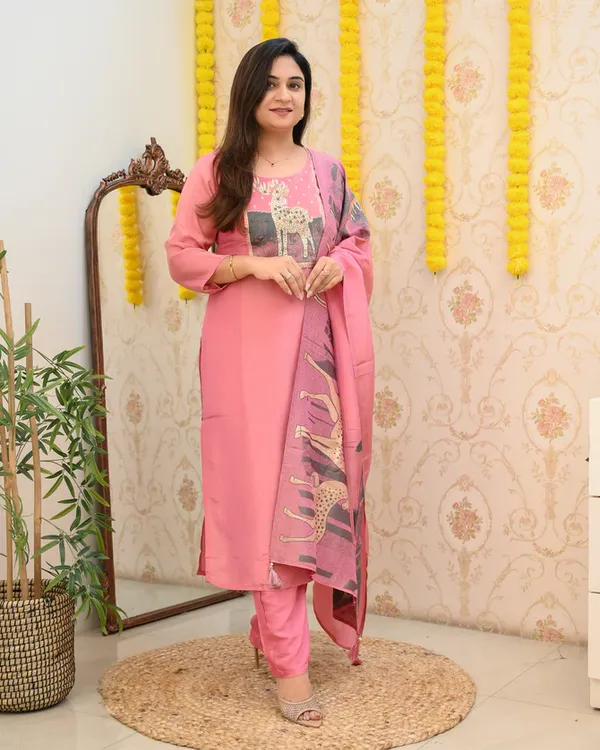 Pink_Printed_Kurta_With_Dupatta_Set
