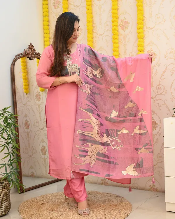 Pink_Printed_Kurta_With_Dupatta_Set