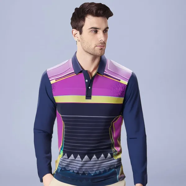 Blue_Polyester_Polo_Printed_Full_Sleeve_Regular_T_shirt_For_Men