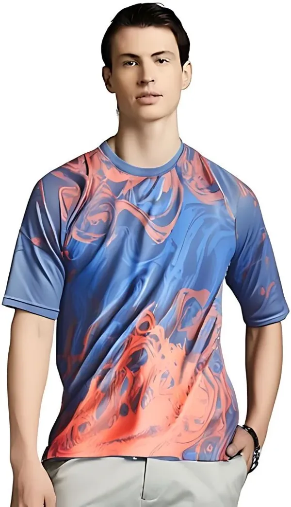 Blue_Polyester_Short_Sleeve_Round_Neck_Printed_Regular_T-Shirt_For_Men