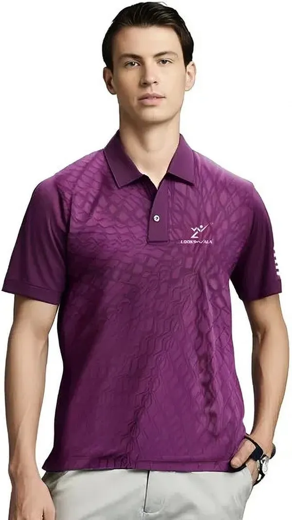 Purple_Polyester_Half_Sleeve_Polo_Neck_Printed_Regular_T-Shirt_For_Men