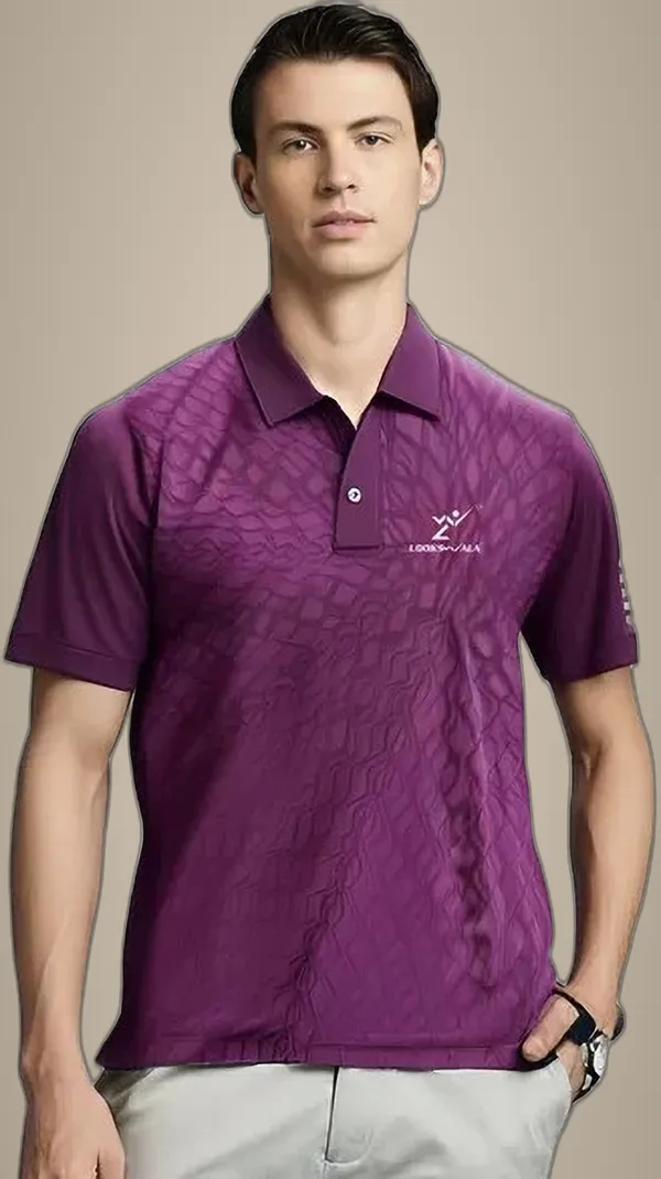 Purple_Polyester_Half_Sleeve_Polo_Neck_Printed_Regular_T-Shirt_For_Men