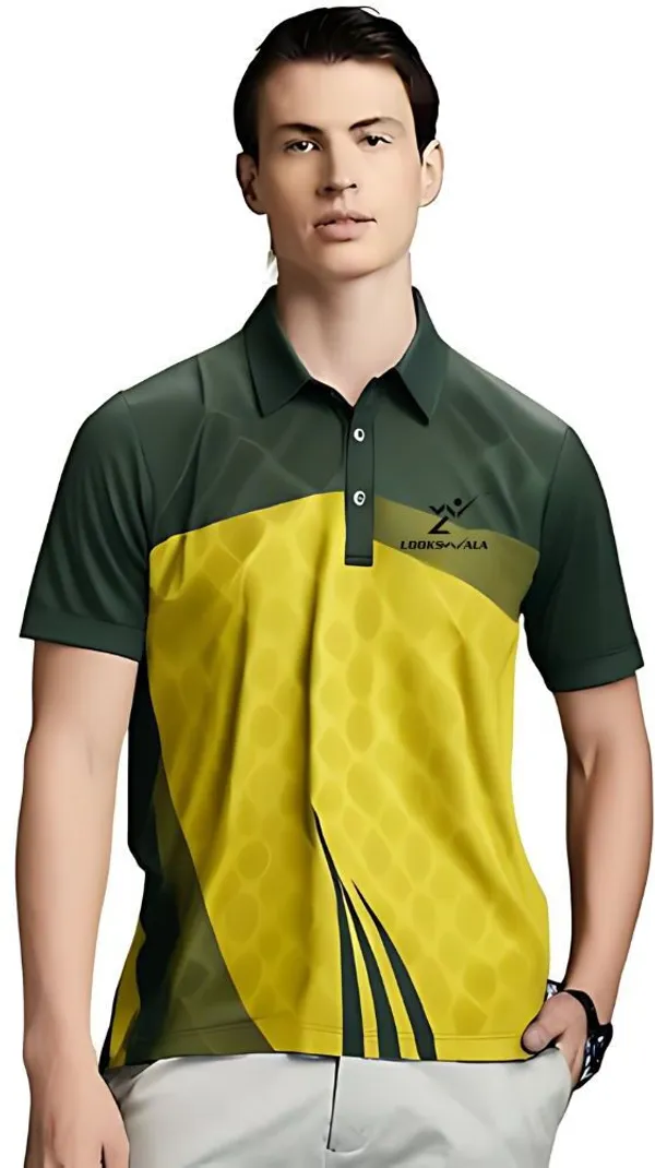 Green_Polyester_Half_Sleeve_Polo_Neck_Printed_Regular_T-Shirt_For_Men