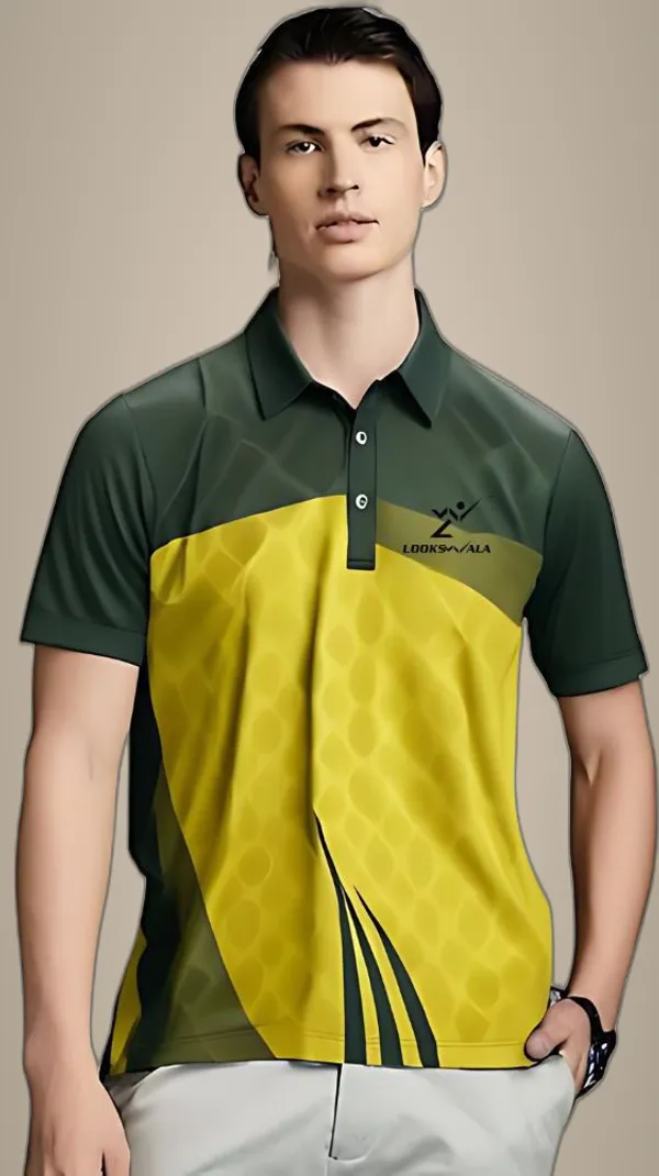 Green_Polyester_Half_Sleeve_Polo_Neck_Printed_Regular_T-Shirt_For_Men