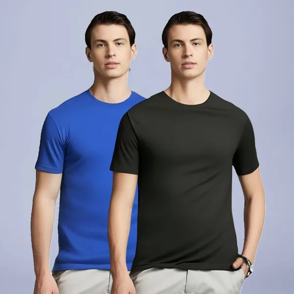 Pack_Of_2_Multicolor_Polyester_Half_Sleeve_Round_Neck_Solid_Regular_T-Shirt_For_Men
