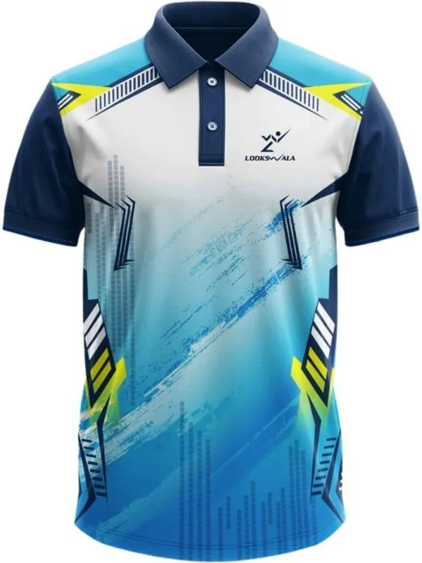 Blue_Polyester_Half_Sleeve_Polo_Neck_Printed_Regular_T-Shirt_For_Men