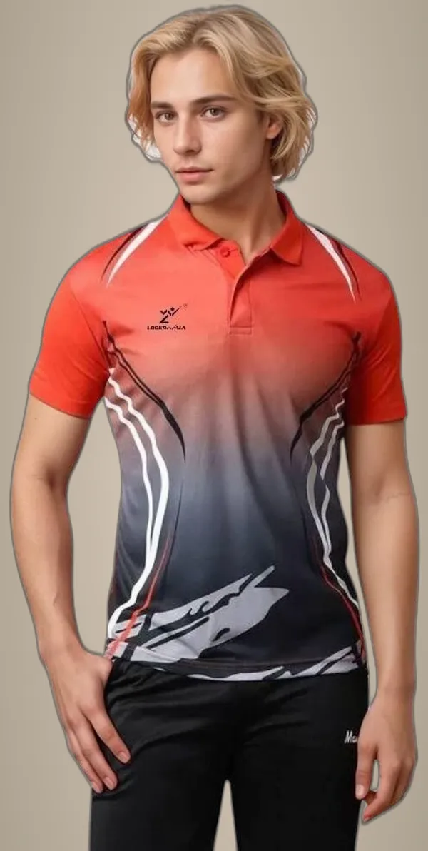 Red_Polyester_Half_Sleeve_Polo_Neck_Solid_Regular_T-Shirt_For_Men