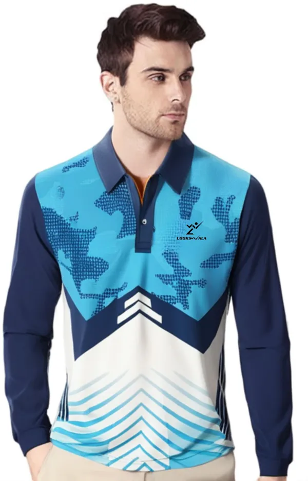 Blue_Polyester_Full_Sleeve_Polo_Neck_Printed_Regular_T-Shirt_For_Men