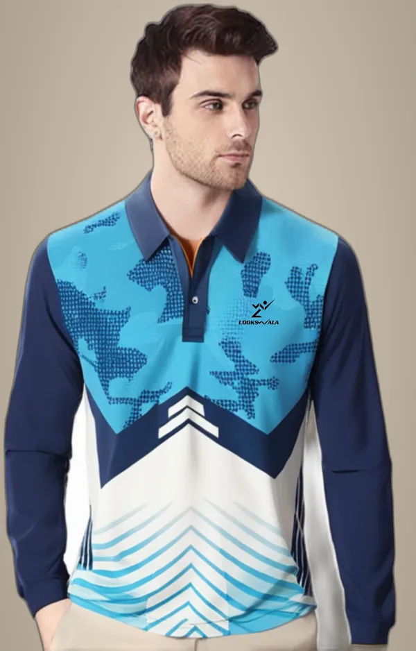 Blue_Polyester_Full_Sleeve_Polo_Neck_Printed_Regular_T-Shirt_For_Men