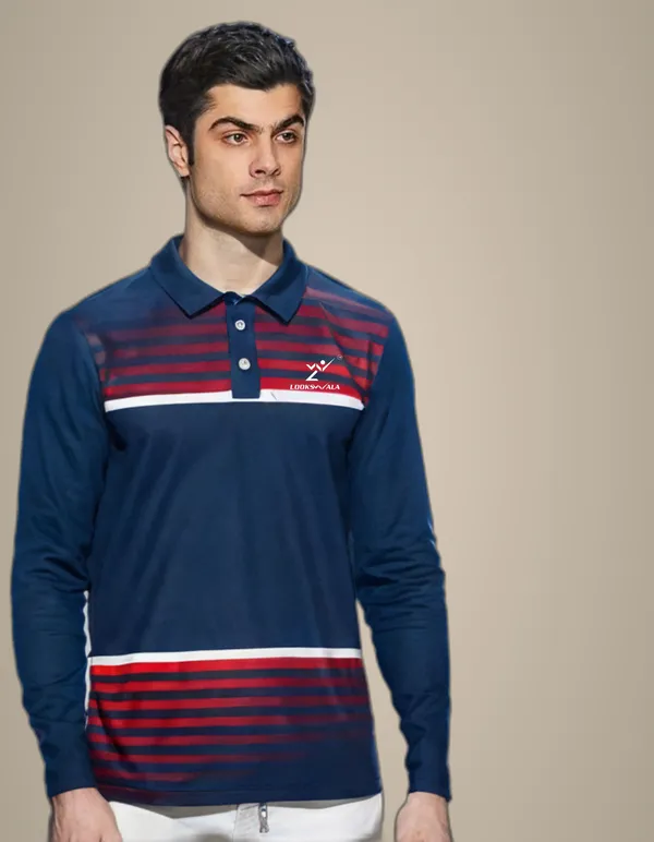 Multicolor_Polyester_Full_Sleeve_Polo_Neck_Printed_Regular_T-Shirt_For_Men