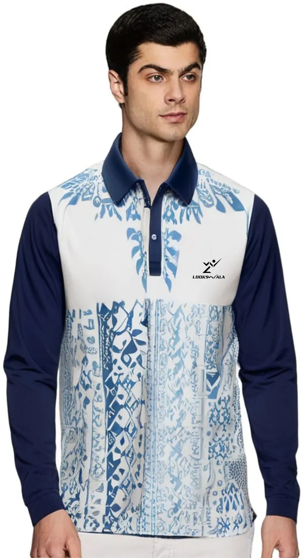 Multicolor_Polyester_Full_Sleeve_Polo_Neck_Printed_Regular_T-Shirt_For_Men