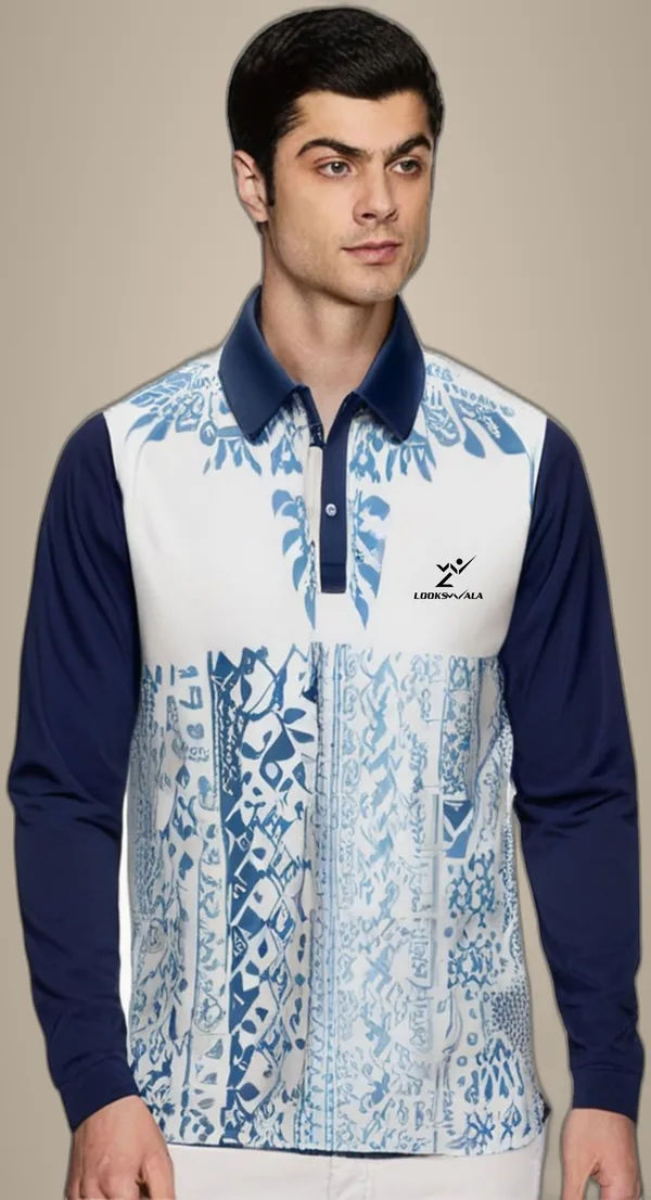 Multicolor_Polyester_Full_Sleeve_Polo_Neck_Printed_Regular_T-Shirt_For_Men