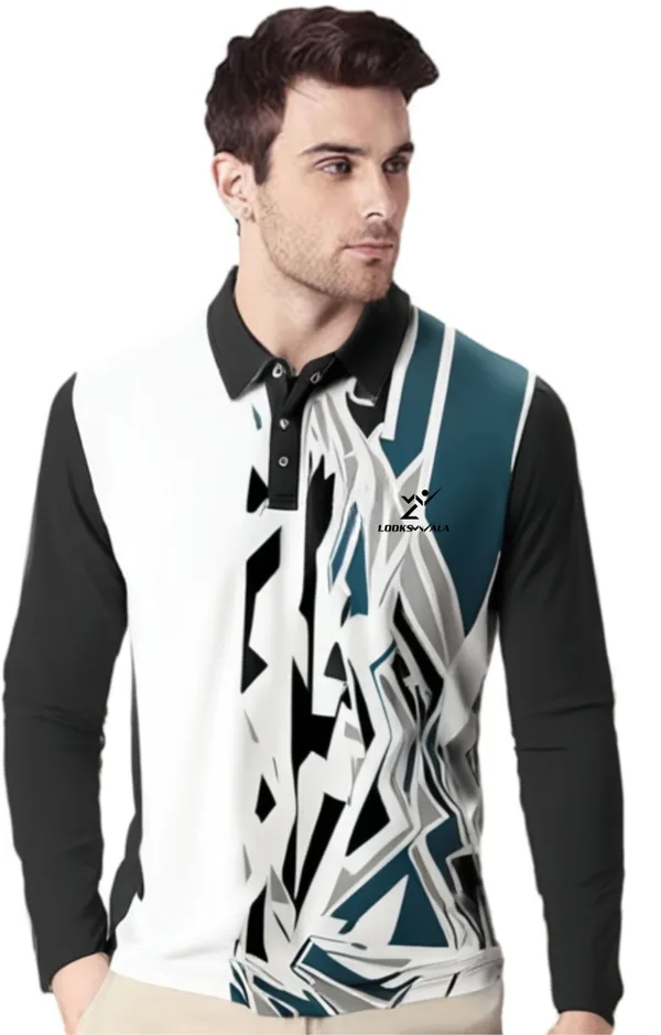 Multicolor_Polyester_Full_Sleeve_Polo_Neck_Printed_Regular_T-Shirt_For_Men