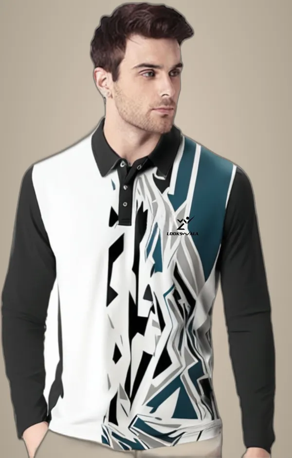 Multicolor_Polyester_Full_Sleeve_Polo_Neck_Printed_Regular_T-Shirt_For_Men
