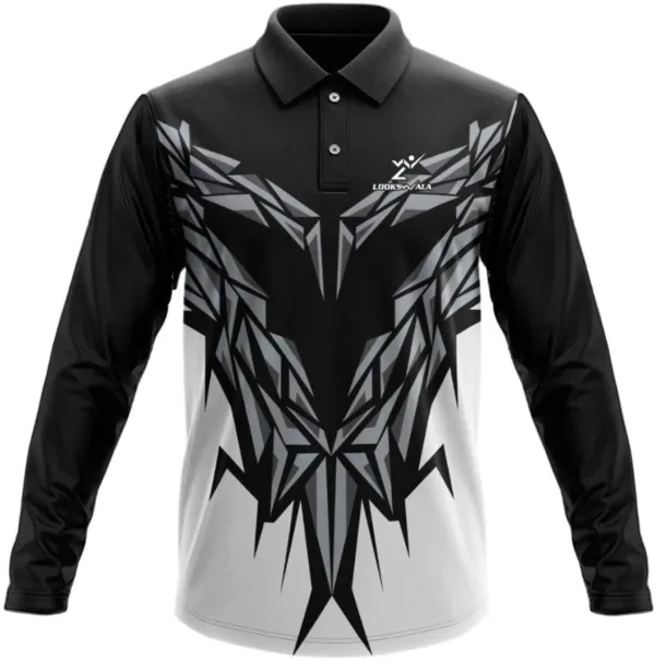Multicolor_Polyester_Full_Sleeve_Polo_Neck_Printed_Regular_T-Shirt_For_Men