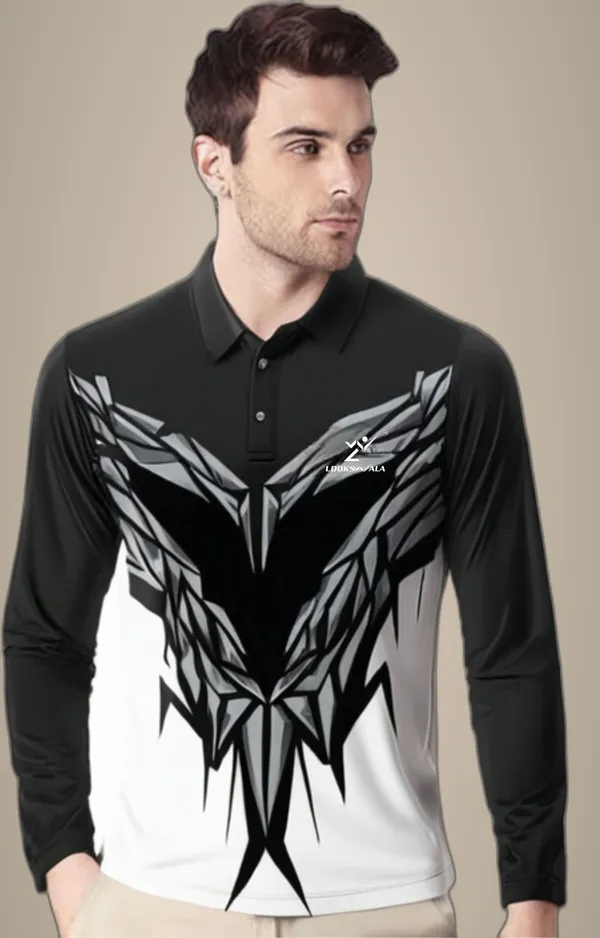 Multicolor_Polyester_Full_Sleeve_Polo_Neck_Printed_Regular_T-Shirt_For_Men