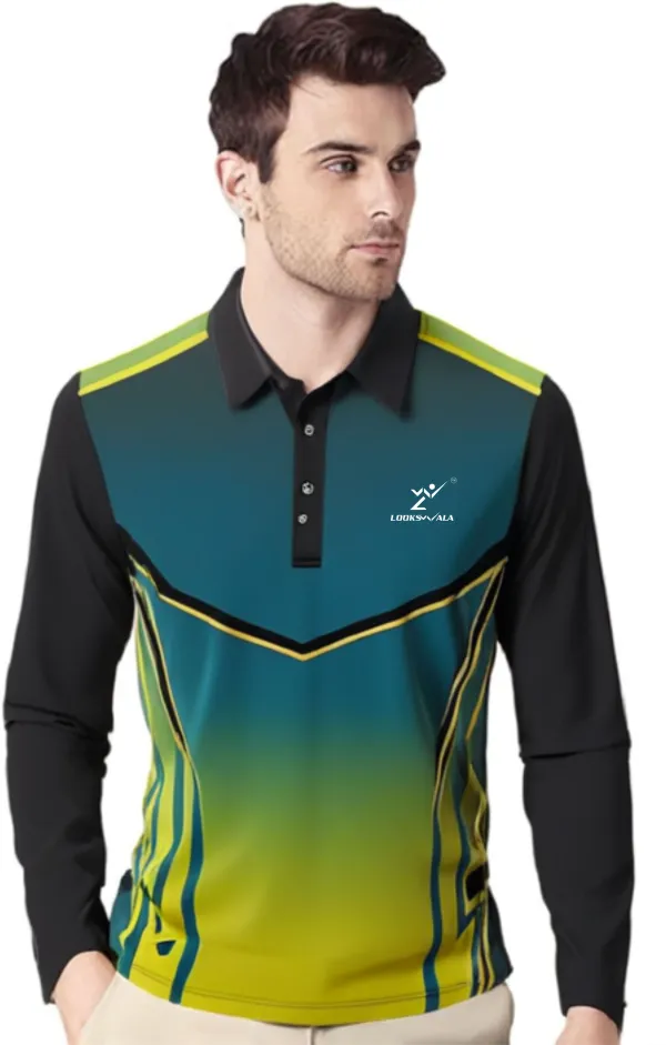 Green_Polyester_Polo_Printed_Full_Sleeve_Regular_T_shirt_For_Men
