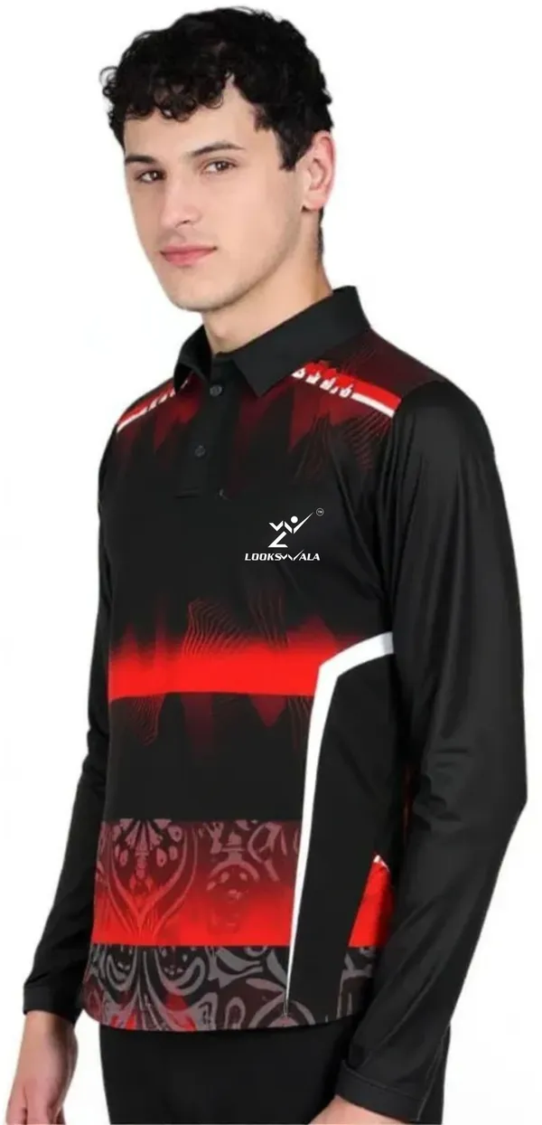 Multicolor_Polyester_Full_Sleeve_Polo_Neck_Printed_Regular_T-Shirt_For_Men