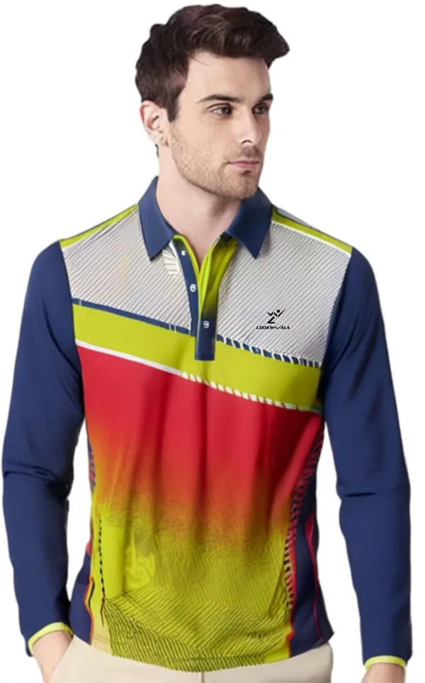 Multicolor_Polyester_Full_Sleeve_Polo_Neck_Printed_Regular_T-Shirt_For_Men