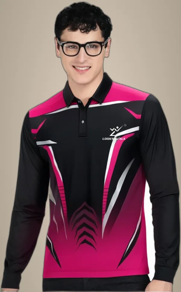 Black_Polyester_Polo_Printed_Full_Sleeve_Regular_T_shirt_For_Men