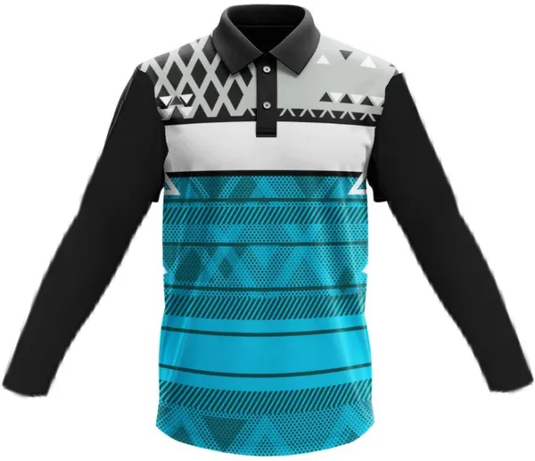 Black_Polyester_Full_Sleeve_Polo_Neck_Printed_Regular_T-Shirt_For_Men
