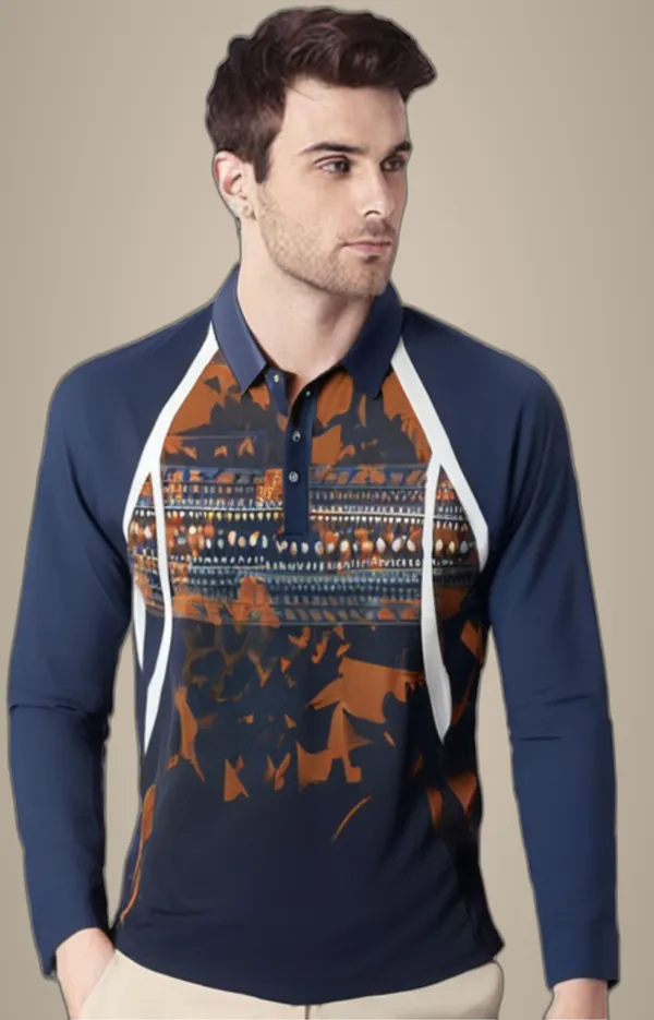 Multicolor_Polyester_Full_Sleeve_Polo_Neck_Printed_Regular_T-Shirt_For_Men