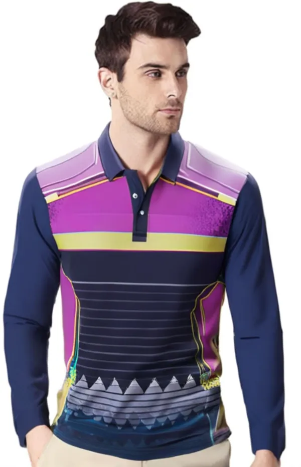 Blue_Polyester_Polo_Printed_Full_Sleeve_Regular_T_shirt_For_Men