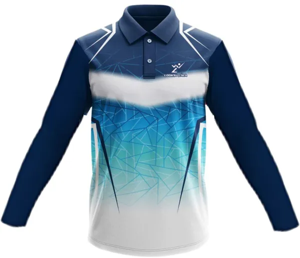 Multicolor_Polyester_Full_Sleeve_Polo_Neck_Printed_Regular_T-Shirt_For_Women