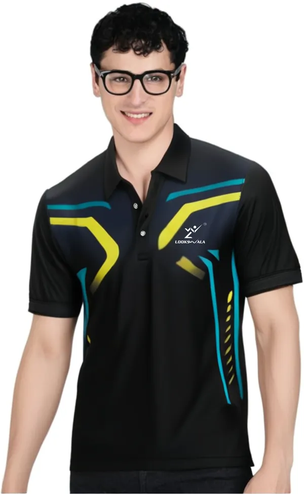 Multicolor_Polyester_Half_Sleeve_Polo_Neck_Printed_Regular_T-Shirt_For_Men