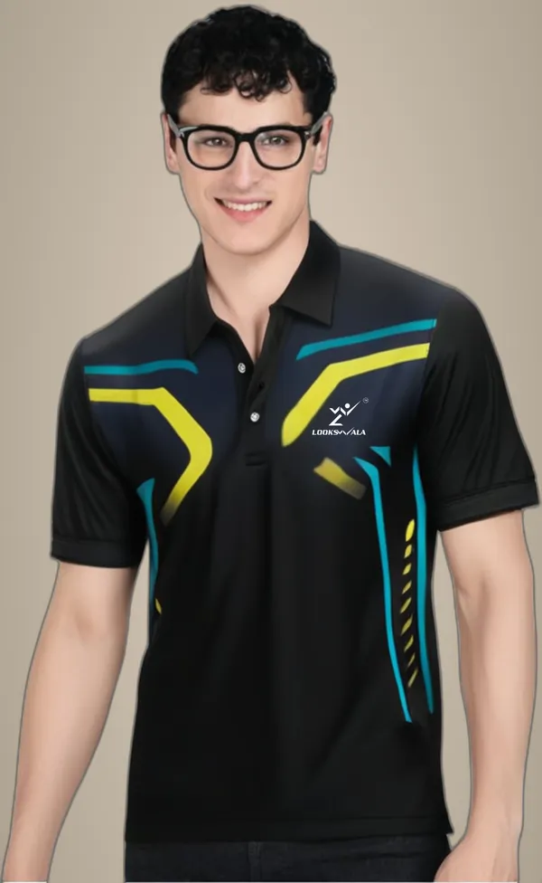 Multicolor_Polyester_Half_Sleeve_Polo_Neck_Printed_Regular_T-Shirt_For_Men