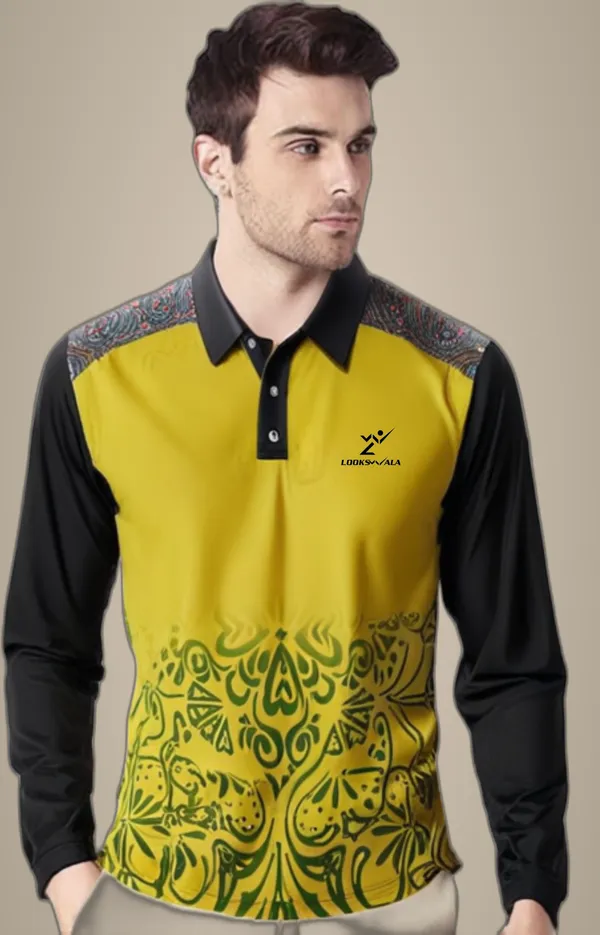 Black_Polyester_Polo_Printed_Full_Sleeve_Regular_T_shirt_For_Men