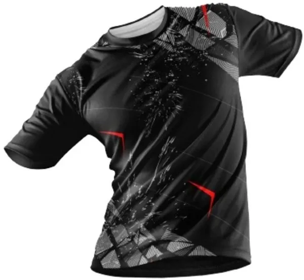 Black_Polyester_Half_Sleeve_Round_Neck_Printed_Regular_T-Shirt_For_Unisex