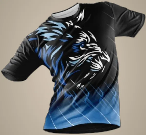 Black_Polyester_Half_Sleeve_Round_Neck_Printed_Regular_T-Shirt_For_Men