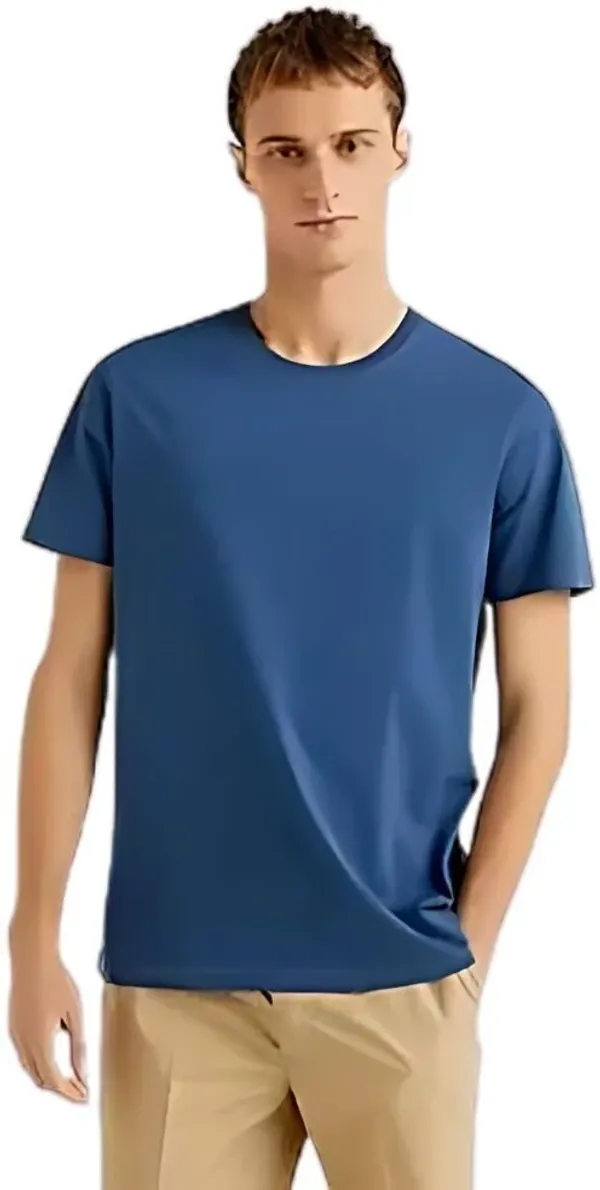 Airforce_Blue_Polyester_Half_Sleeve_Round_Neck_Solid_Regular_T-Shirt_For_Men