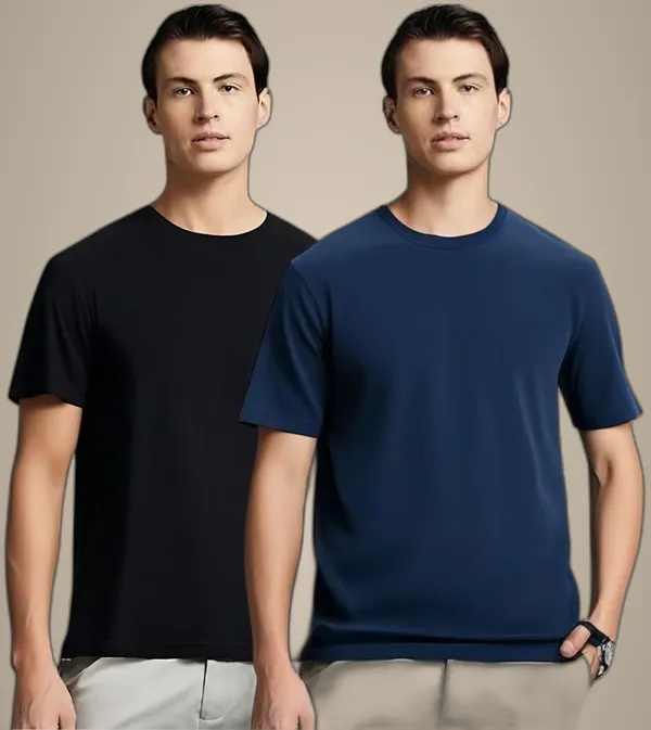 Pack_Of_2_Multicolor_Polyester_Half_Sleeve_Round_Neck_Solid_Regular_T-Shirt_For_Men