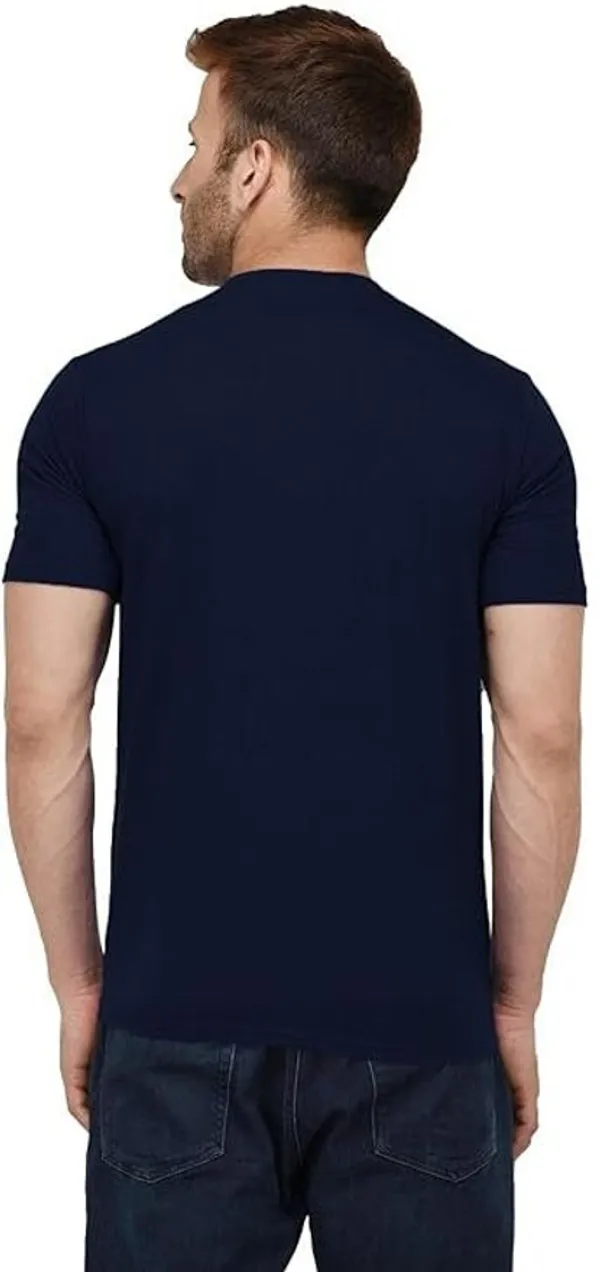 Navy_Blue_Cotton_Blend_Half_Sleeve_Round_Neck_Solid_Regular_T-Shirt_For_Men