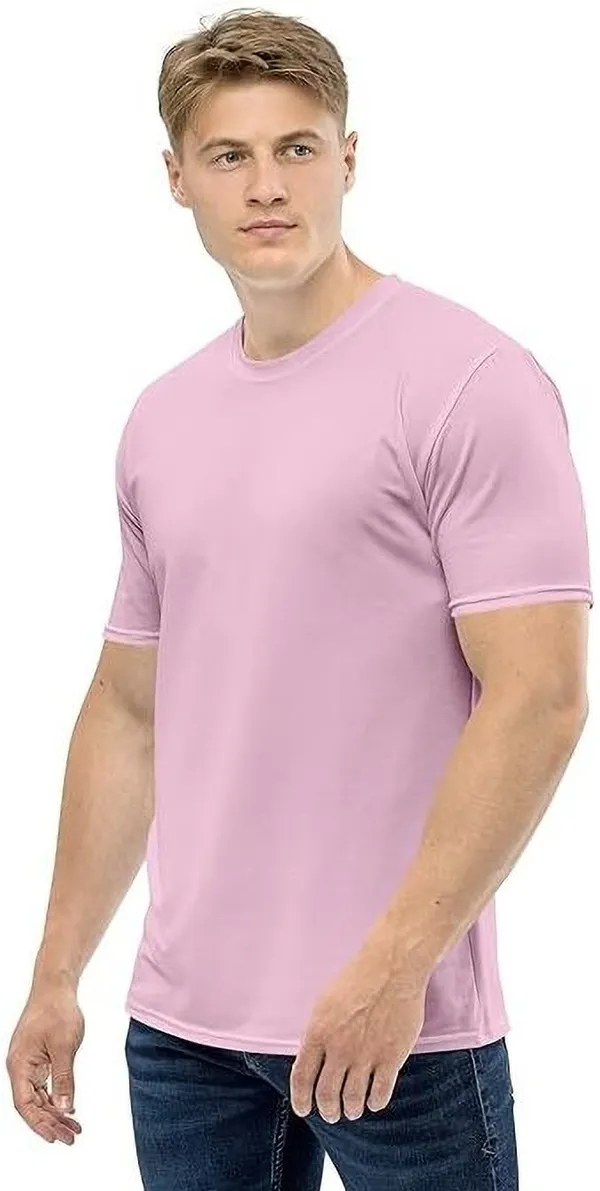 Pink_Cotton_Blend_Half_Sleeve_Round_Neck_Solid_Regular_T-Shirt_For_Men