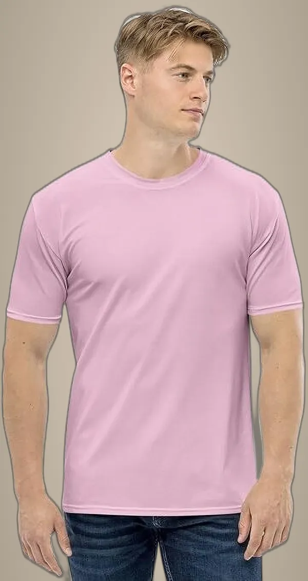 Pink_Cotton_Blend_Half_Sleeve_Round_Neck_Solid_Regular_T-Shirt_For_Men