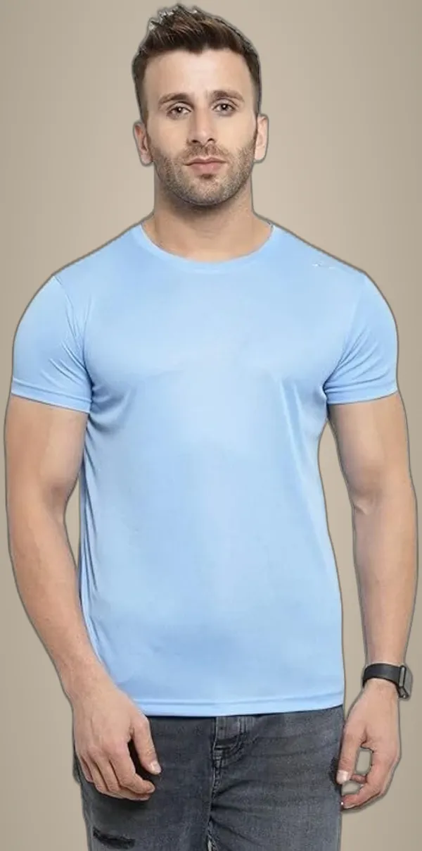 Sky_Blue_Cotton_Blend_Half_Sleeve_Round_Neck_Solid_Regular_T-Shirt_For_Men