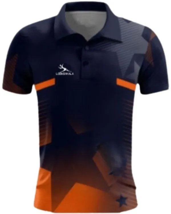 Black_Polyester_Half_Sleeve_Polo_Neck_Printed_Regular_T-Shirt_For_Unisex